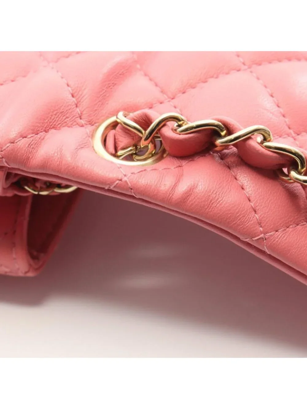 Chanel Shoulder Bag Mini Quilted Pink Lambskin Chain